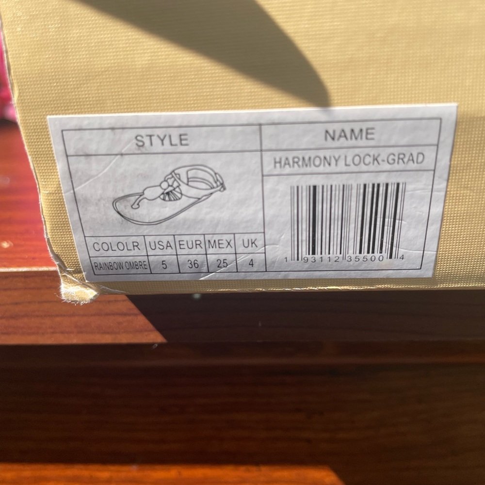 Kids MK rainbow sandals